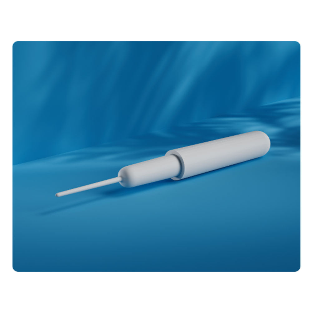 Frontalansicht eines A-Tam® Applikators für Analtampons.