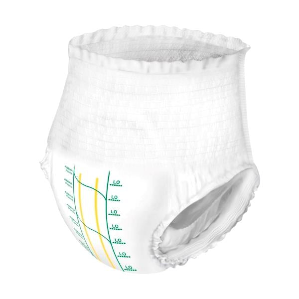Abena Premium Pants L0 sind bequeme Inkontinenzhosen für Erwachsene. Die Hosen sind in einer hellen Farbe, wahrscheinlich Weiß oder Creme, gestaltet und bieten eine moderne Passform ohne sichtbare Naht. Sie haben elastische Bündchen an den Beinen und der Taille, wodurch sie sicheren Halt bieten. Die Oberfläche wirkt weich und atmungsaktiv, was für zusätzlichen Komfort sorgt. Eine seitliche Verpackung oder die Produktmarkierung ist sichtbar.