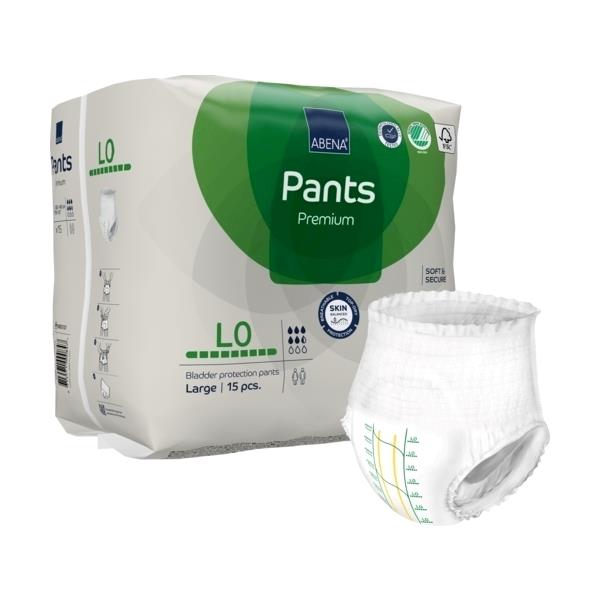 Produktbild eines Premium-Inkontinenzpants von Abena. Die Hose ist in einem klassischen, eleganten Dunkelblau gehalten und zeichnet sich durch angenehme Stoffstruktur aus. Sie hat einen elastischen Bund für optimalen Tragekomfort und eine bequeme Passform. Die Vorderansicht zeigt die sanften Linien und taillierte Form des Produkts, das sowohl für weibliche als auch männliche Träger geeignet ist. Ideal für diskrete Nutzung und zuverlässigen Schutz im Alltag.