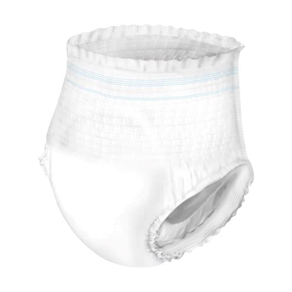 Das Bild zeigt eine Packung mit Abena Premium Inkontinenzhosen in der Größe XS (Extra Small). Die transparente Verpackung ermöglicht einen klaren Blick auf die Hosen, die innenliegend sichtbar sind. Die Hosen sind in einem blauen Farbton gehalten und weisen eine weiche, strapazierfähige Oberfläche auf. Auf der Vorderseite der Packung ist das Produktlogo und die Beschreibung "Premium Pants" abgedruckt, sowie Informationen zur Saugstärke.