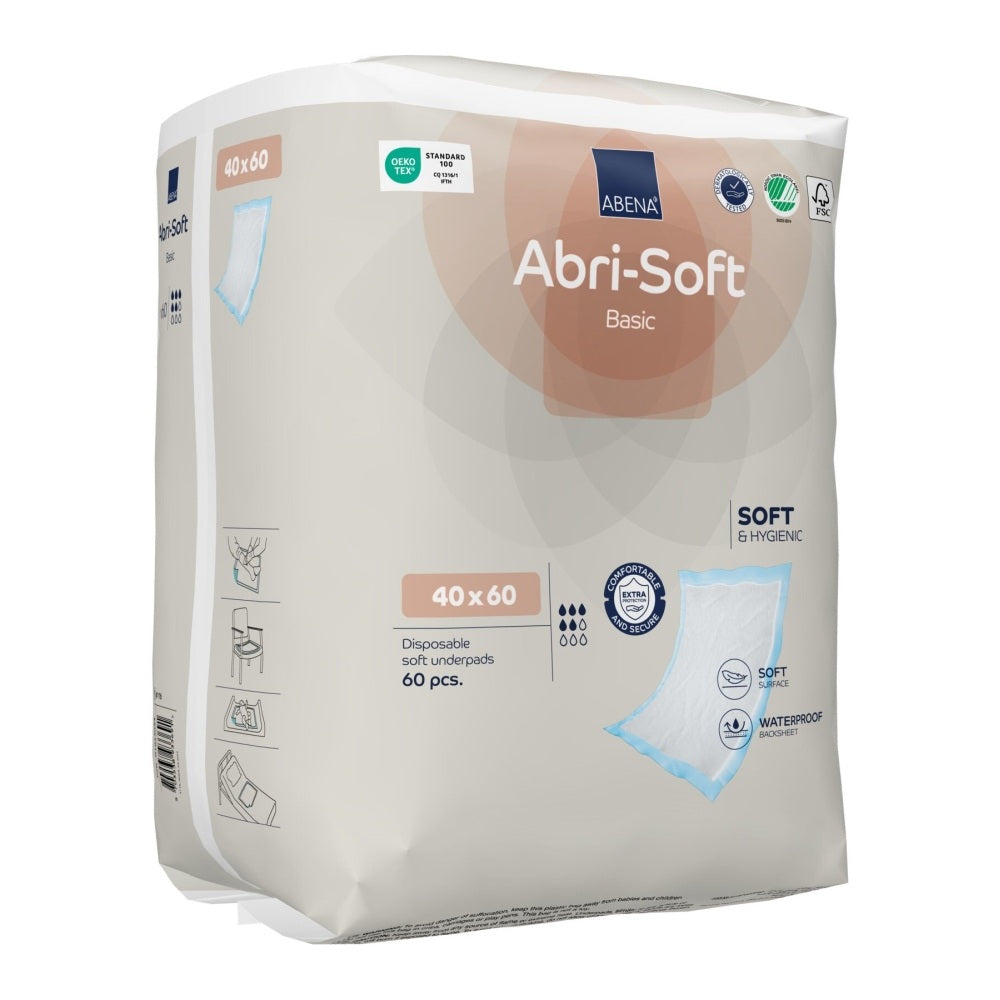 Ein Produktbild zeigt eine Einwegunterlage in der Größe 40 x 60 cm. Die Unterlage ist in einem sanften Blau gehalten und misst 40 cm in der Breite und 60 cm in der Länge. Sie ist aus einem dünnen, aber stabilen Material gefertigt, das wasserdicht und hygienisch ist. Die Unterlage ist leicht faltbar und wird häufig in medizinischen Einrichtungen oder beim Haustierbedarf eingesetzt. Der Rand der Unterlage ist sauber verarbeitet und es sind keine zusätzlichen Muster oder Texte sichtbar.