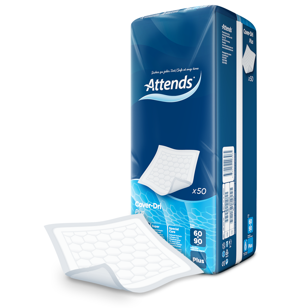 Große, flache Schutzauflage in Weiß, die für Betten und Möbel geeignet ist. Die Auflage misst 60 x 90 cm und besteht aus saugfähigem, atmungsaktivem Material, das Flüssigkeiten effektiv aufnimmt. Die Oberfläche ist weich und angenehm, während die untere Schicht eine rutschfeste Beschichtung bietet, um ein Verrutschen zu verhindern. Ideal für die Verwendung bei Inkontinenz oder als zusätzlicher Schutz für Matratzen. Die Verpackung zeigt klare Produktinformationen sowie das Logo des Herstellers.