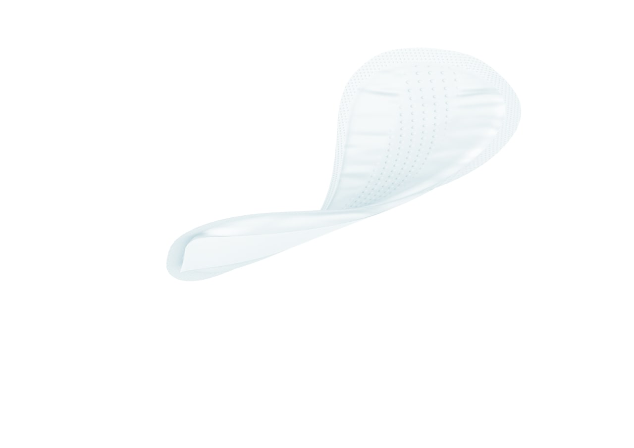 Alt-Text: "Produktbild der Attends Soft 0 Ultra Mini Inkontinenzeinlagen. Die Einlagen sind weiß und in einer flachen, rechteckigen Form präsentiert. Auf der Verpackung sind dezente Grafiken sowie Informationen zu den Produkteigenschaften sichtbar. Die Einlagen sind mit einem sanften und atmungsaktiven Material ausgestattet, das einen hohen Komfort für die Benutzer bietet.