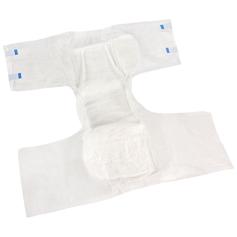 Produktbild der Betterdry L10 Windeln für Erwachsene, die auf einem neutralen Hintergrund präsentiert werden. Die Windeln sind in einer Verpackung zu sehen, die mit einem modernen Design und bunten Farbakzenten versehen ist. Die Vorderseite der Verpackung zeigt das Markenlogo und wichtige Produktmerkmale, wie die hohe Saugfähigkeit und den bequemen Sitz. Die Windeln scheinen weich und atmungsaktiv zu sein, was durch das abgebildete Material und die Form deutlich wird.