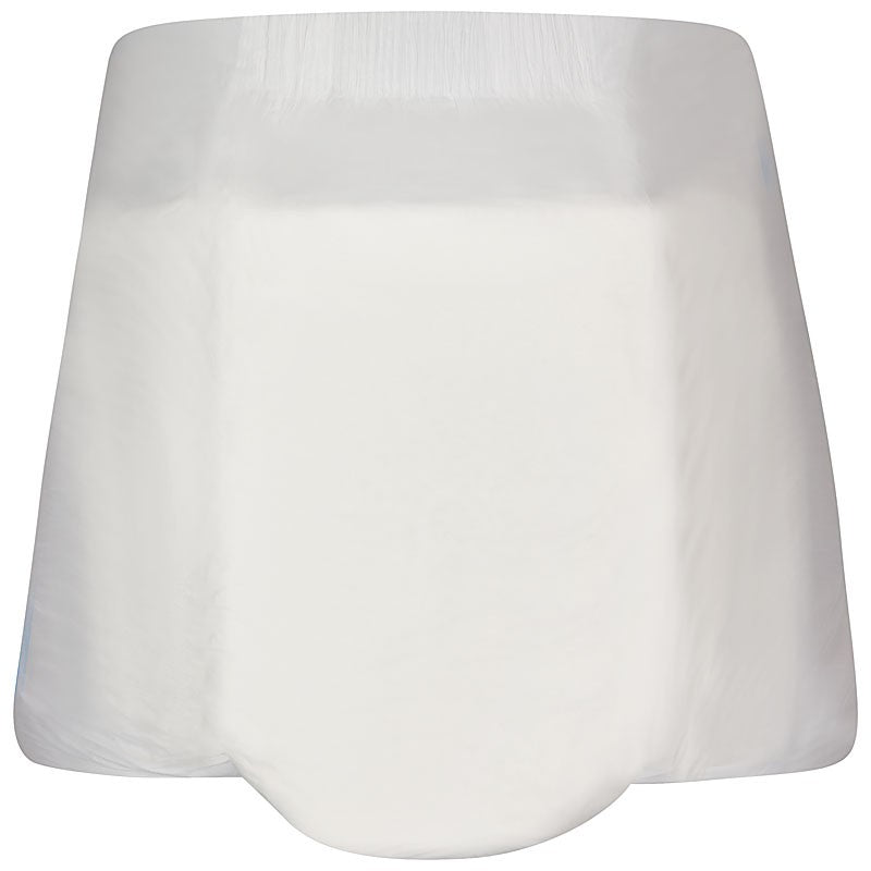 Produktbild: Eine Packung Betterdry L10 Windeln für Erwachsene, die in einem neutralen, strapazierfähigen Karton präsentiert wird. Die Vorderseite des Kartons zeigt das Produktlogo in blauer Schrift. Auf dem Karton ist eine grafische Darstellung der Windel abgebildet, die ihre atmungsaktive und komfortable Beschaffenheit hervorhebt. Die Packung ist leicht geöffnet, sodass die Windeln erkennbar sind.