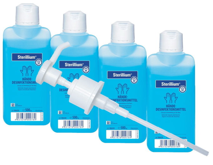 handpumpe für desinfektionsmittel Sterillium Desinfektionsmittel 4 x 500 ml + Dosierpumpe