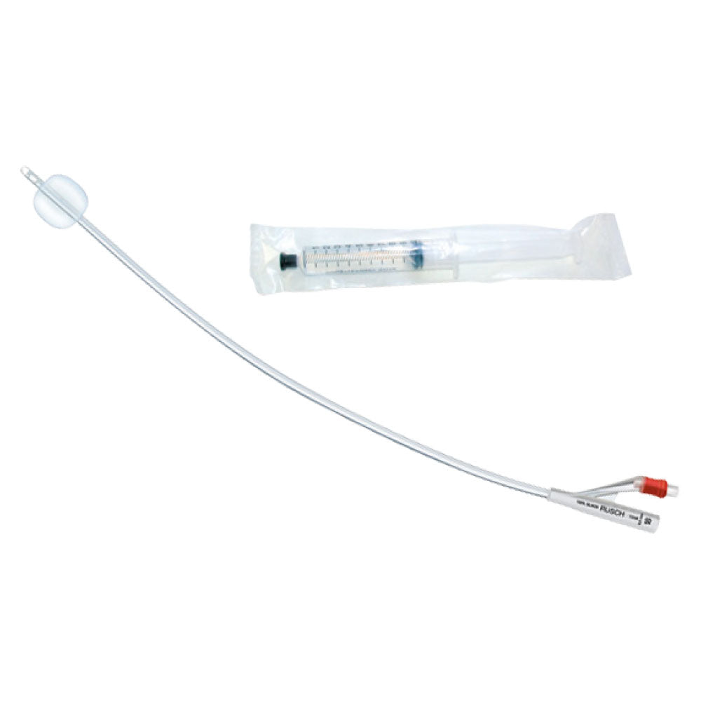 Produktbild eines Brilliant Comfort Ballonkatheters der Größe CH 24. Der Katheter ist aus transparentem, flexiblem Material und zeigt einen langen, schlanken Körper mit einer leicht aufgerauten Oberfläche zur besseren Handhabung. Am Ende des Katheters befindet sich ein ballonförmiger Aufsatz, der deutlich sichtbar und unverändert bleibt. Der Katheter ist fein und gleichmäßig geformt, ideal für medizinische Anwendungen. Hintergrund ist neutral und hell, um die Details des Produkts hervorzuheben.