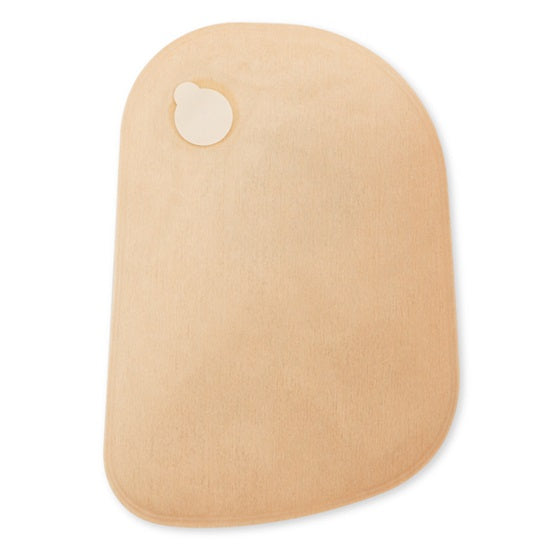 Das Bild zeigt eine Verpackung mit zehn Stomabeuteln des Typs Dansac Nova 1 Convex Max mit einem Durchmesser von 35 mm. Die Beutel sind in einer transparenten, farblich neutralen Verpackung angeordnet, die die Produkte deutlich sichtbar macht. Die Beutel haben eine milchige Farbe und eine auffällige Konvexform für eine bessere Anpassung.