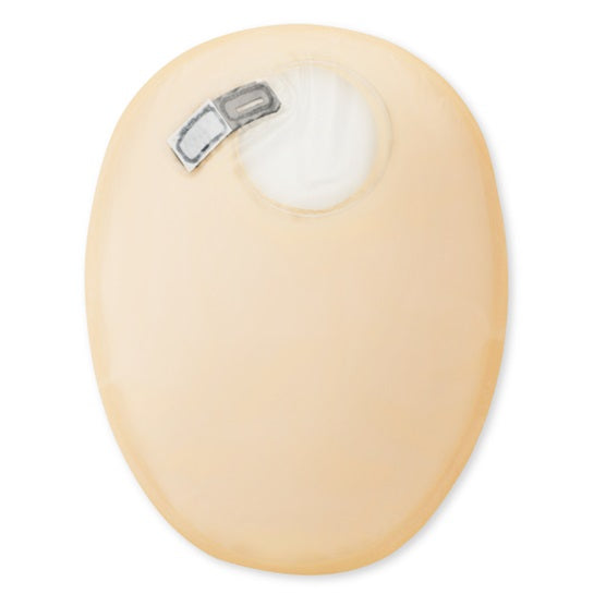 Bild eines geschlossenen Hautfarben-Ausstreifbeutels vom Typ Dansac Novalife 2 Maxi mit einem Durchmesser von 70 mm. Die Verpackung zeigt einen weißen Hintergrund mit dem Produktnamen in klarer Schrift sowie weiteren Informationen zum Artikel. Der Ausstreifbeutel ist für eine sanfte Anwendung konzipiert und wird in einer Packung mit 30 Stück angeboten. Die Illustration vermittelt einen professionellen Eindruck und ist darauf ausgelegt, den hygienischen und ergonomischen Nutzen des Produkts zu betonen.