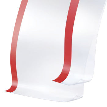 Transparente Fixomull Binde mit einer Breite von 10 cm und einer Länge von 2 m. Die Rolle zeigt die flexible, elastische Struktur des Materials, das auf einem weißen Hintergrund präsentiert wird. Die Binde hat eine sanfte, halbtransparente Oberfläche, die sich leicht für medizinische Anwendungen anpassen lässt. Auf der Verpackung sind Informationen über die Produktspezifikationen sowie das Logo des Herstellers abgebildet.