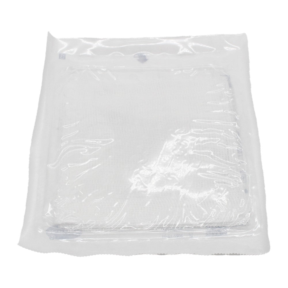 Bild eines Produktes: Hartmann es-Mullkompressen, steril, Größe 10 cm x 10 cm, 17-fädig, 8-fach. Die Kompressen sind in einer Verpackung zu sehen, die farblich hell und sauber gestaltet ist. Die Vorderseite der Verpackung zeigt deutlich das Produktbild, die Marke "Hartmann" und relevante Informationen wie die Größe und Sterilität. Die Kompressen selbst sind weiß und erscheinen weich und saugfähig. Das Bild vermittelt einen professionellen Eindruck, ideal für den Einsatz im medizinischen Bereich.