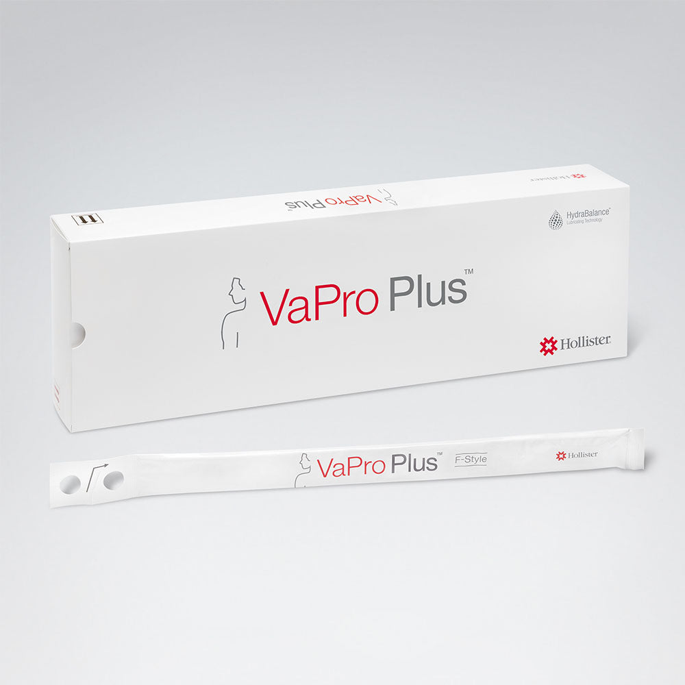 Schwarz-weißes Produktbild eines Vapro Plus F Style Vaporizers von Hollister, der auf einem weißen Hintergrund steht. Der Vaporizer ist in einem modernen, kompakten Design dargestellt und zeigt eine geschwungene, ergonomische Form. An der Vorderseite befindet sich ein digitaler Bildschirm mit mehreren Tasten zur Steuerung. Auf der Rückseite sind gummierte Elemente erkennbar, die für zusätzlichen Halt sorgen.