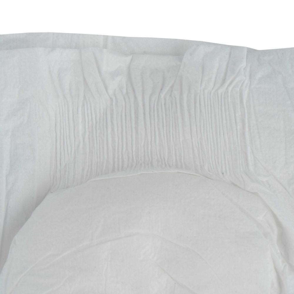 Elastischer Rückenbund der Windel mit feinen Falten für sicheren Sitz.