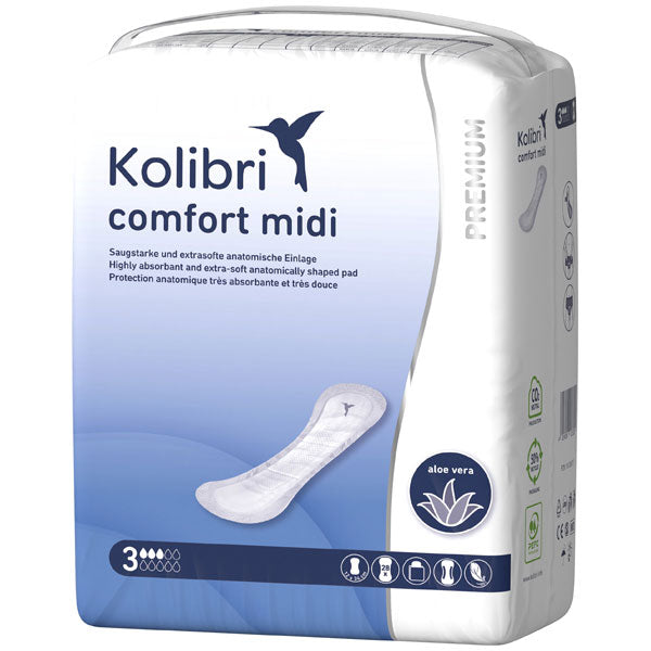 Bild eines Paar orthopädischer Einlagen namens "Kolibri Comfort Premium Midi", die mit Aloe Vera angereichert sind. Die Einlagen sind in einem sanften Grün und einem neutralen Beigeton gehalten, was einen natürlichen und komfortablen Eindruck vermittelt. Die Oberflächenstruktur ist leicht gewellt, was auf eine atmungsaktive Beschaffenheit hinweist. Die Einlagen sind leicht gebogen und anatomisch geformt, um optimalen Halt und Unterstützung zu bieten.