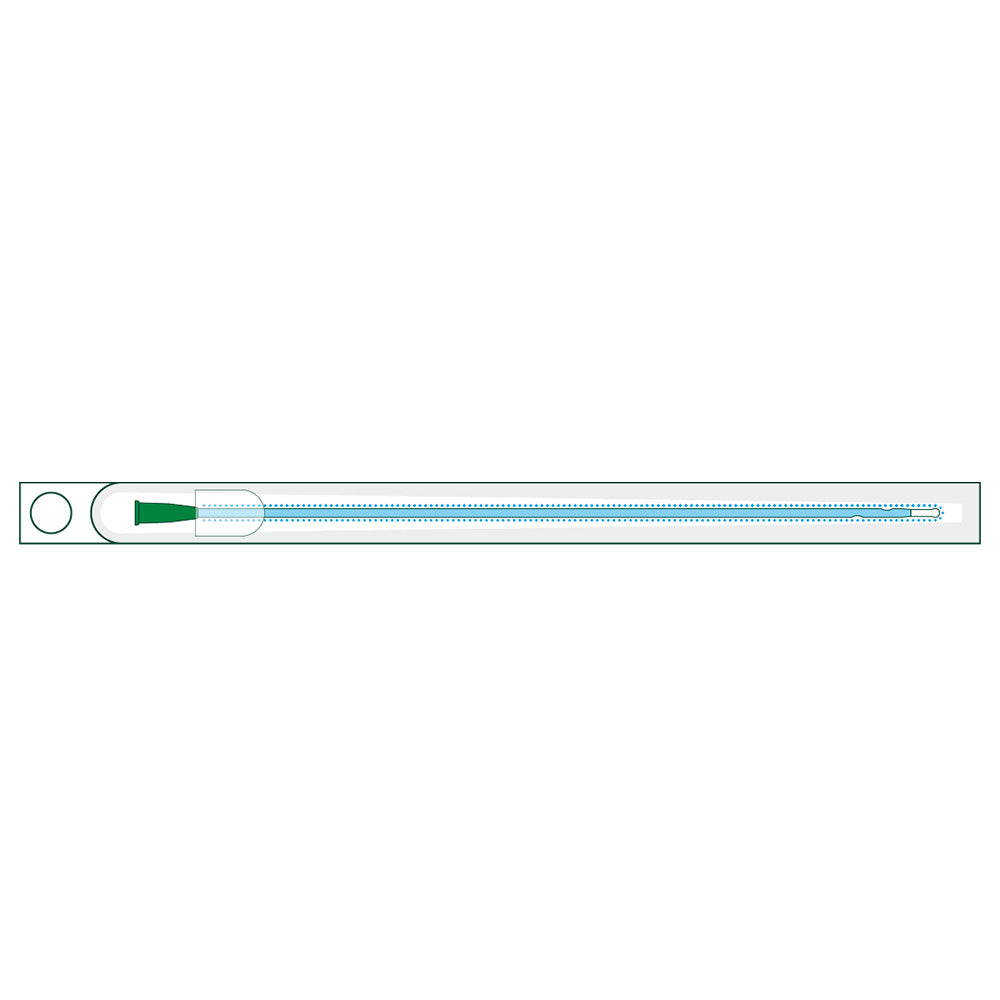 Produktbild eines Manfred Sauer IQ Cath 23 Einmalkatheters. Der Katheter ist hydrophil, hat eine Länge von 40 cm und ist für Männer geeignet. Auf dem Bild sind 30 Einzelkatheter in einem neutralen, weißen Hintergrund abgebildet. Der Katheter hat eine Größe CH 16 und ist ohne Umverpackung. Die Verpackung zeigt die Produktbezeichnung deutlich, während der Katheter selbst transparent erscheint, was das verwendete Material und die Flexibilität verdeutlicht.