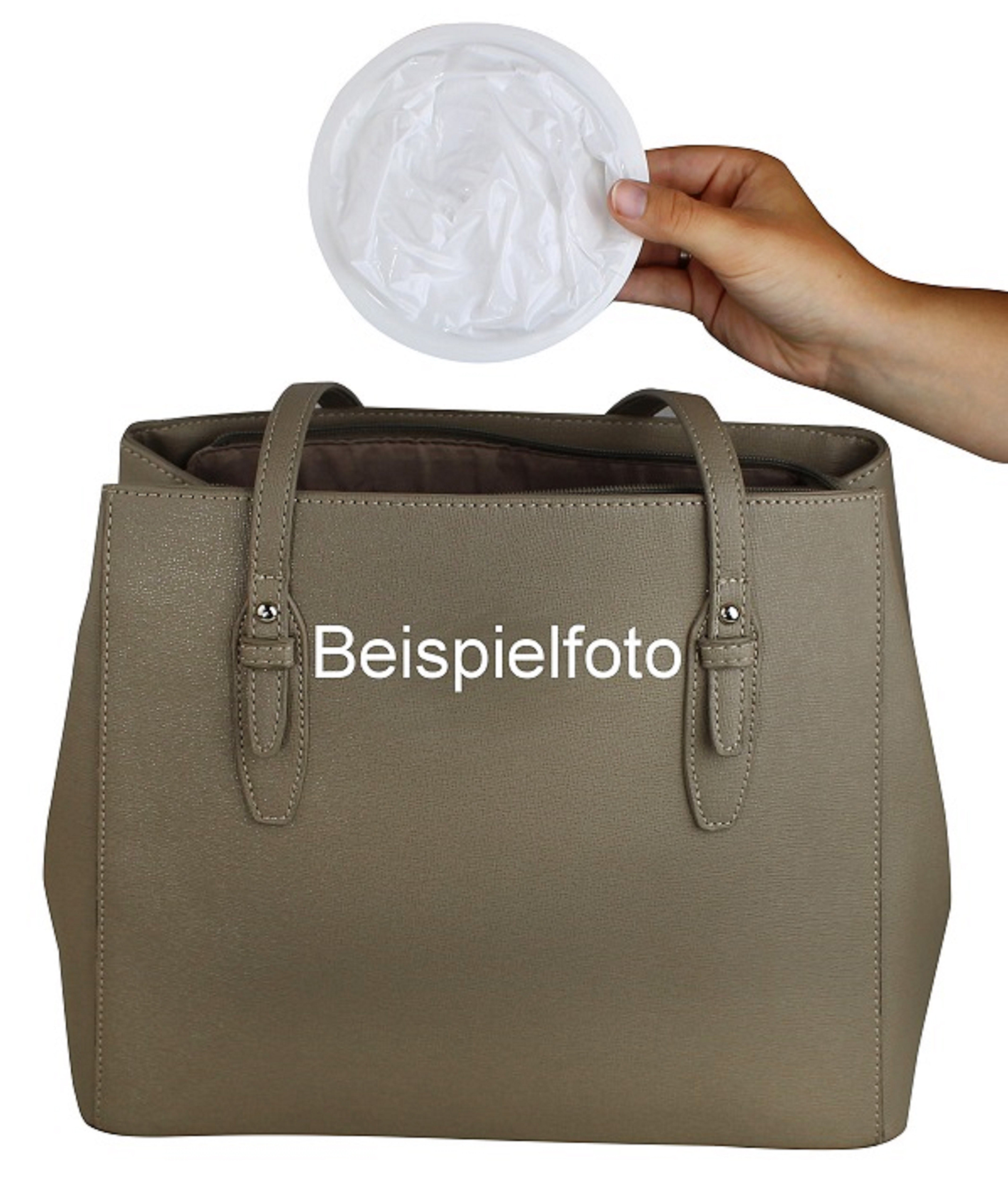 Bild zeigt einen 25er-Pack Medi-Inn Brechbeutel mit Mundstück auf einem neutralen Hintergrund. Die Beutel sind transparent und flach, mit einem geschlossenen oberen Ende und einem offenen unteren Ende, das das Mundstück zeigt. Auf dem Pack ist ein rotes Etikett sichtbar, das den Produktnamen und die Anzahl der enthaltenen Beutel anzeigt. Die Beutel sind für medizinische Anwendungen gedacht, um Erbrechen aufzufangen.