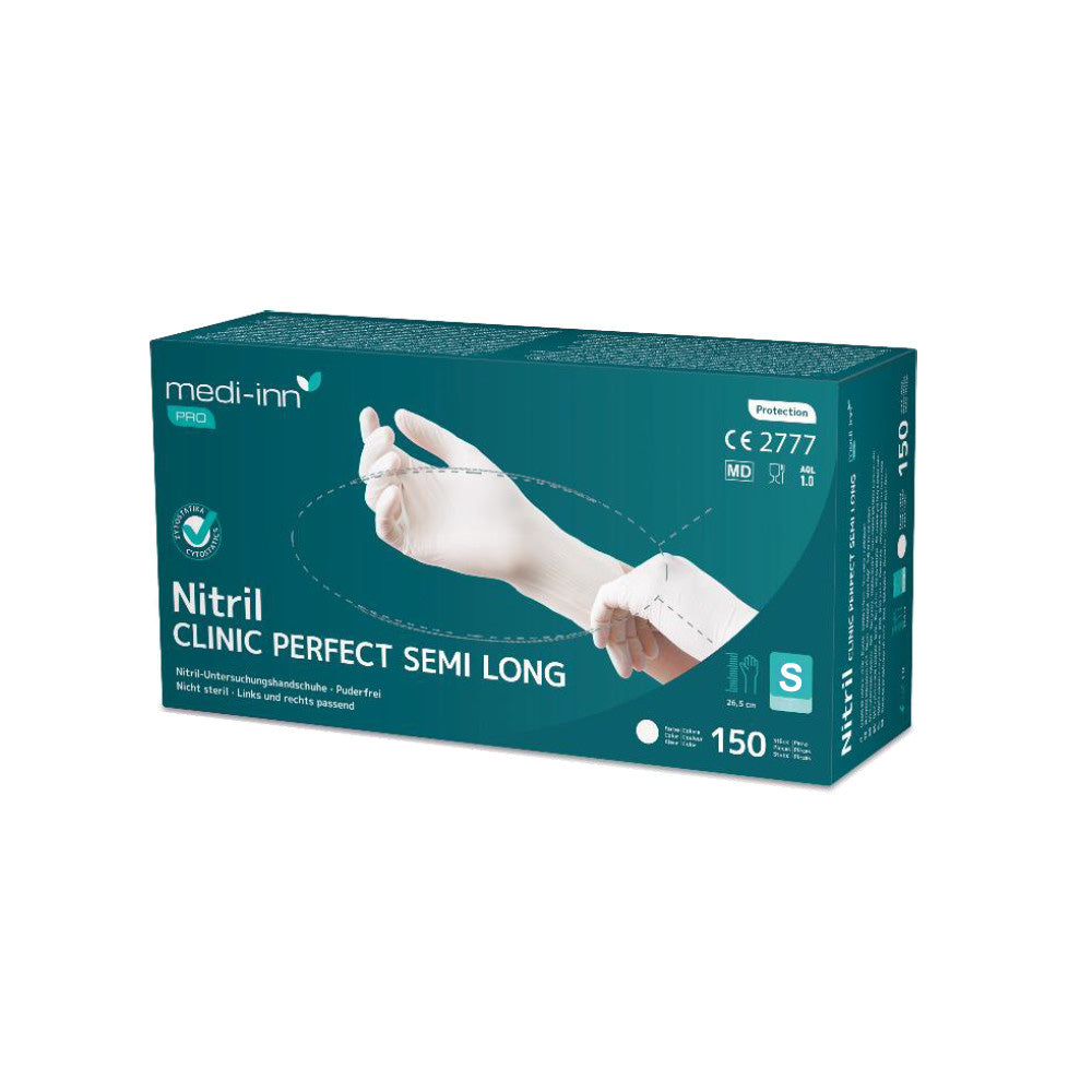 nitril handschuhe ohne puder Medi-Inn Clinic-Perfect Semi Long Nitril-Einmalhandschuhe