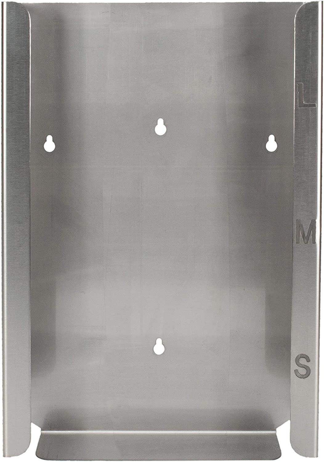 Edelstahlspender für Einmalhandschuhe in schmaler Ausführung mit drei Fächern. Der Spender hat ein modernes, schlichtes Design und ist vollständig aus Edelstahl gefertigt, was ihm eine elegante und hygienische Optik verleiht. Die drei einzelnen Fächer sind transparent und ermöglichen eine einfache Sicht auf die Handschuhe, die auf die eingespeisten Größen angepasst sind.