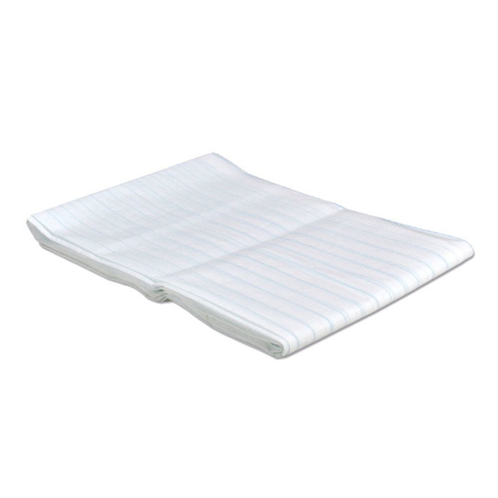 Ein Produktbild zeigt ein Pack von Einmal-Trageschutzlaken, bestehend aus 100 Stück. Die Laken haben eine Größe von 75 x 210 cm und bestehen aus 8 Fäden für zusätzliche Strapazierfähigkeit. Die Schutzlaken sind leicht und in einer sauberen, weißen Farbe dargestellt. Sie sind für den einmaligen Gebrauch konzipiert und eignen sich ideal für den Einsatz im medizinischen Bereich, Pflegeheimen oder bei Veranstaltungen.