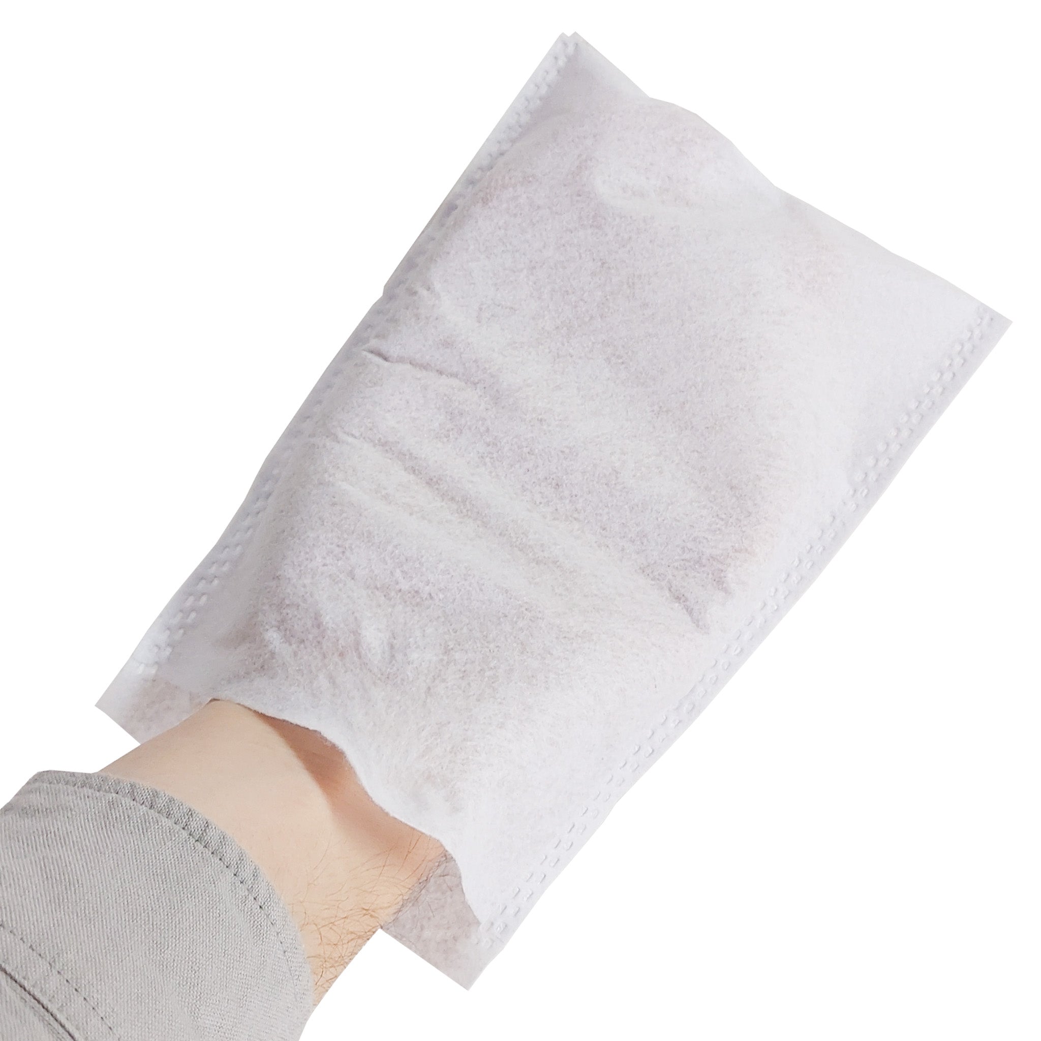 Ein Produktbild zeigt einen 100er-Pack Einmal-Waschhandschuhe der Marke Medi-Inn. Die Handschuhe haben die Maße 15 x 23 cm und sind in einer transparenten Verpackung angeordnet, die eine gute Sicht auf die Handschuhe ermöglicht. Die Verpackung ist einfach und klar gestaltet, mit einem weißen Hintergrund und dem Logo der Marke gut sichtbar. Die Handschuhe sind aus einem flexiblen, latexfreien Material, das für Hygiene und Komfort sorgt. Ideal für den Einsatz im medizinischen Bereich oder zur Körperpflege.