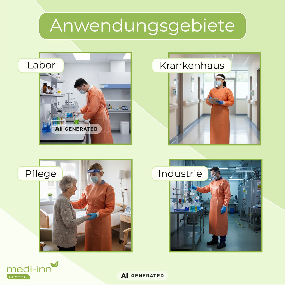 Anwendungsgebiete: Labor, Krankenhaus, Pflege, Industrie