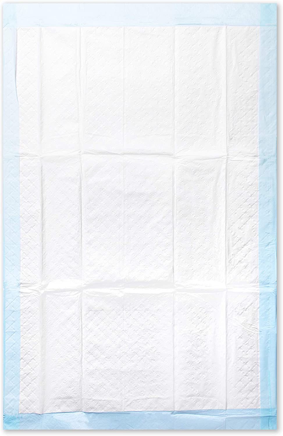 Ein Produktbild zeigt ein 25er-Pack medizinischer Einmalunterlagen, die sechslagig sind. Die Unterlagen sind in einer Standardgröße von 40 x 60 cm abgebildet. Die Verpackung ist in einem klaren, transparenten Design gehalten, sodass die einzelnen Unterlagen sichtbar sind. Der obere Teil der Verpackung trägt den Markennamen „medi inn“ und betont die Funktionalität und den hygienischen Einsatz der Produkte. Die Unterlagen sind weiß und wirken saugfähig.