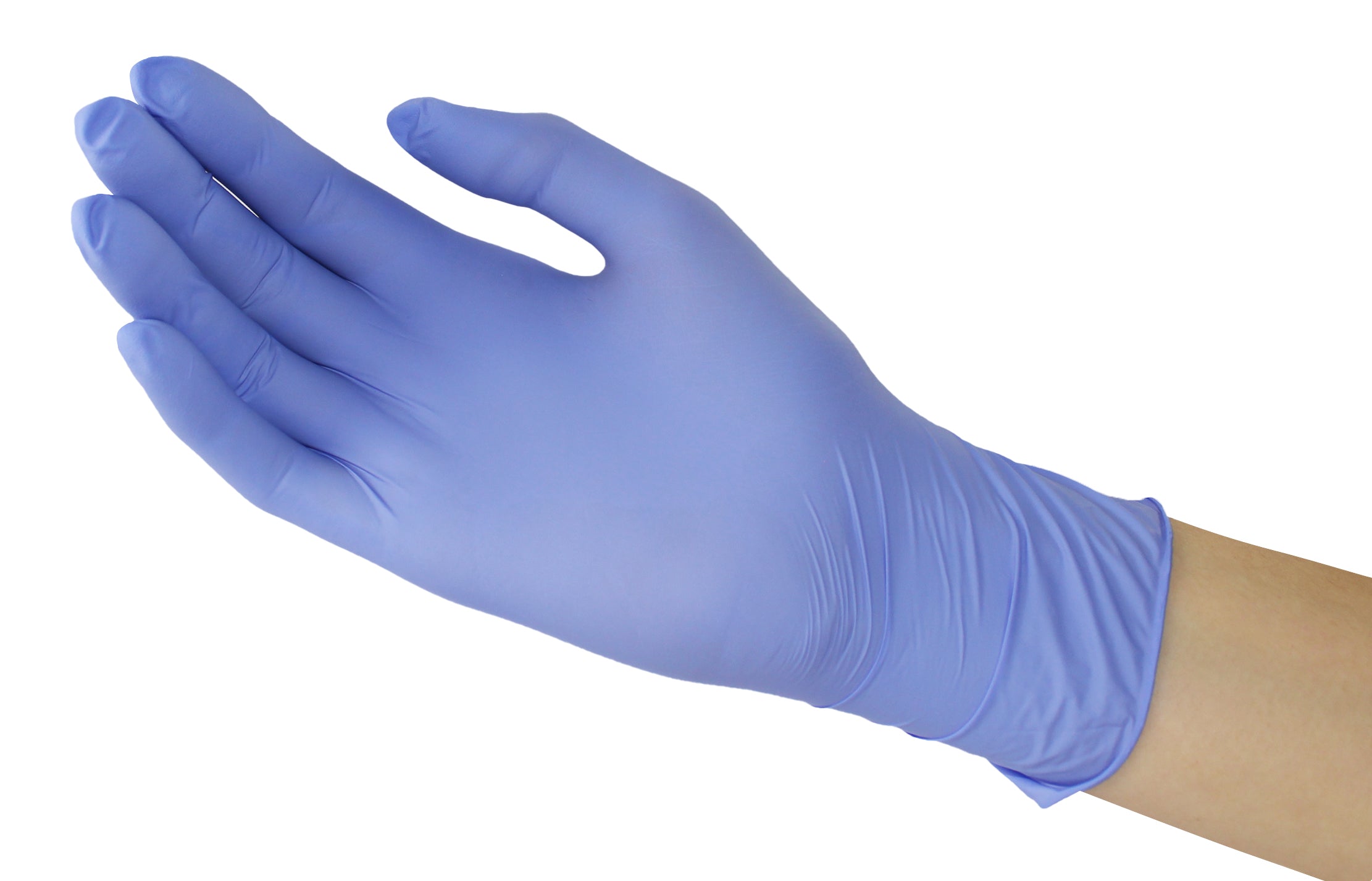 Bildbeschreibung eines Produkts: Eine große Box mit 200 blauen Nitrilhandschuhen, die für den einmaligen Gebrauch bestimmt sind. Die Handschuhe sind in der Größe XL ausgelegt und haben eine glatte Oberfläche. Die Box ist gut sichtbar und zeigt sowohl das Produkt als auch die Marke „Medi Inn“. Auf der Vorderseite sind Informationen zur Produktart und zur Menge aufgedruckt.