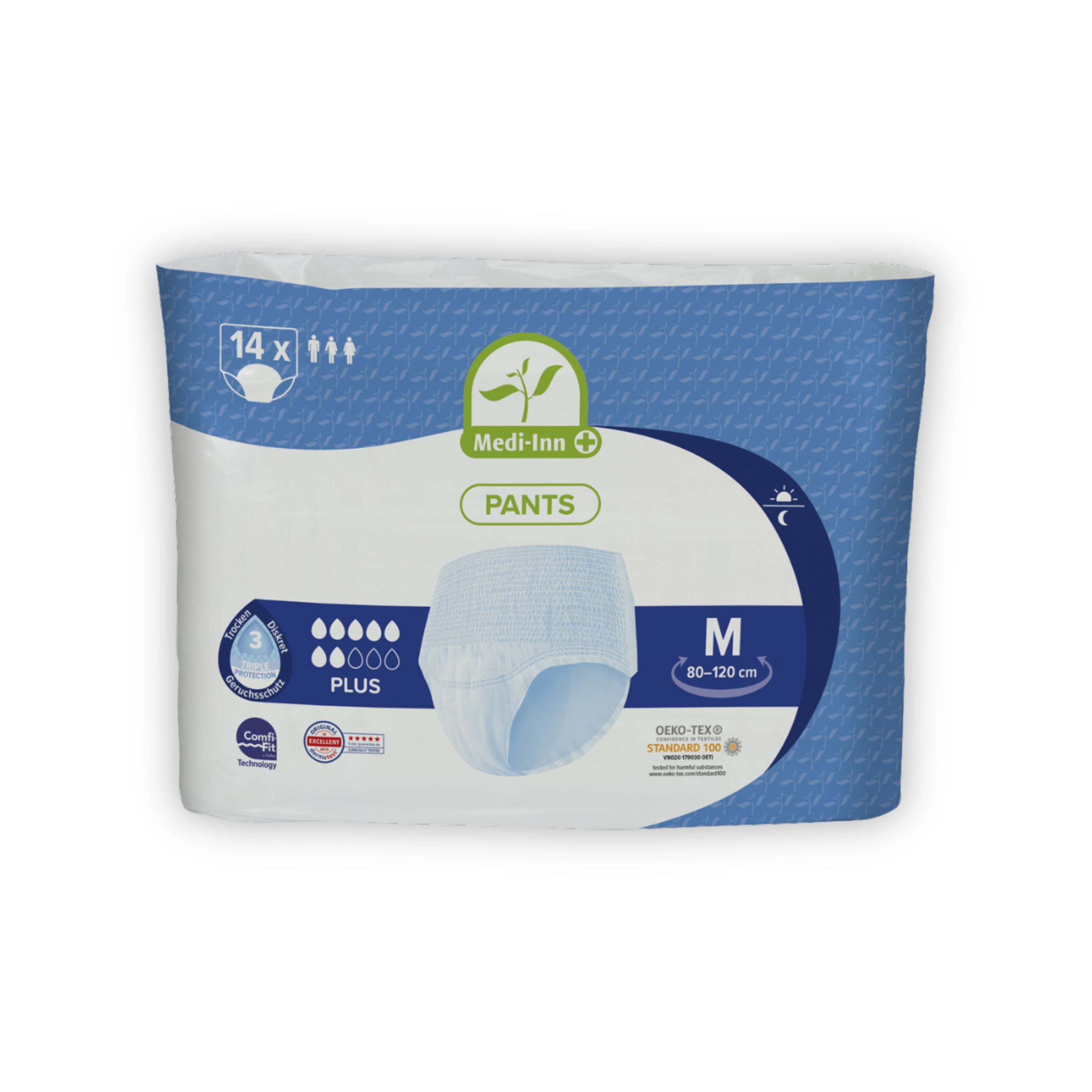 Bild eines Modells, das eine lässige, bequeme Damenhose in einer stilvollen, modernen Passform trägt. Die Hose ist in einem eleganten Dunkelblau gehalten und hat einen elastischen Bund, der Komfort und Flexibilität bietet. Die Beine sind weit geschnitten, was ein luftiges Tragegefühl vermittelt. Das Modell kombiniert die Hose mit einem schlichten, weißen Oberteil und trägt automatisch passende Schuhe.