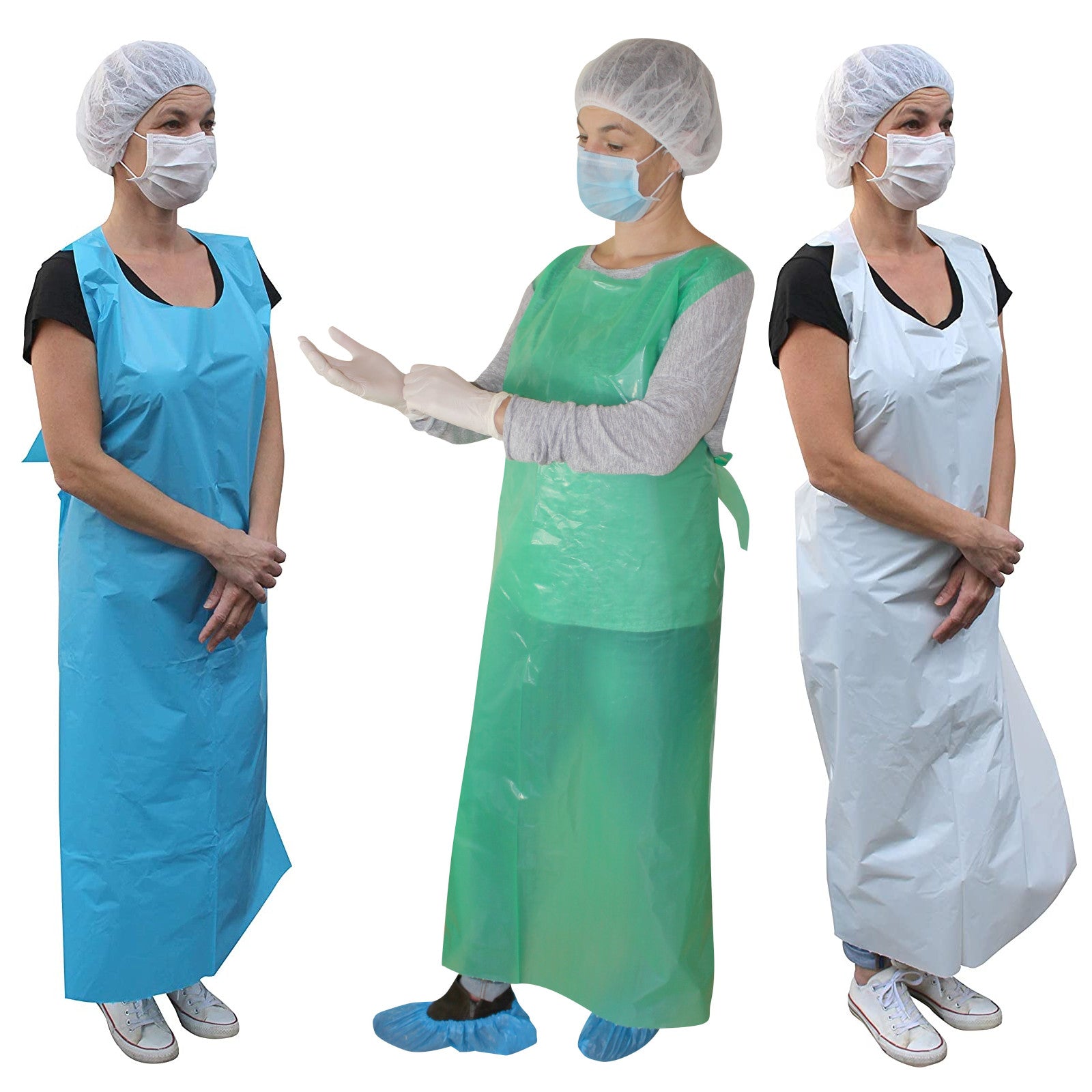 Bild zeigt eine blaue PE-Schürze mit extra starker, glatter Oberfläche. Die Schürze ist auf einem weißen Hintergrund drapiert und hebt sich durch ihre leuchtende Farbe ab. Sie hat eine Größe von 75 x 120 cm und ist ideal für den professionellen Einsatz. Die Schürze bietet Schutz vor Flüssigkeiten und ist leicht zu reinigen. Die Ränder sind sauber verarbeitet, was auf eine hohe Verarbeitungsqualität hinweist.