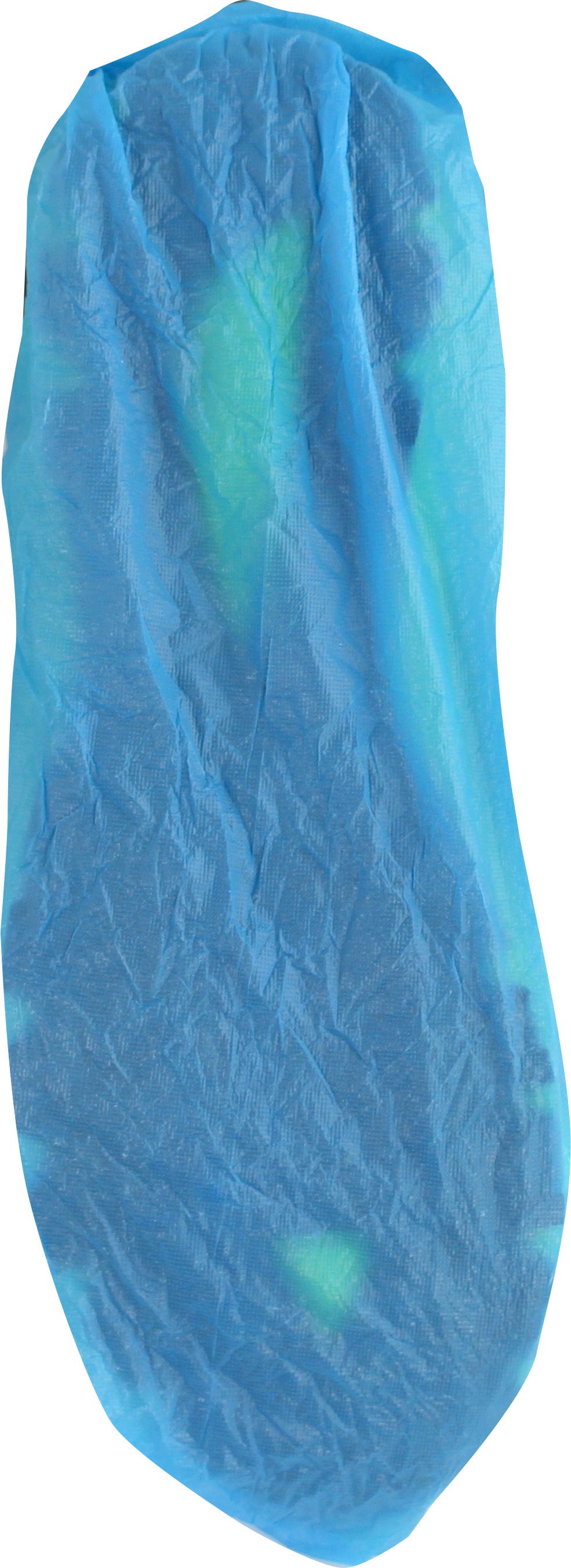 Einwegschuhe in einer transparenten, glänzenden Ausführung, die für den einmaligen Gebrauch konzipiert sind. Die Überzieher bestehen aus strapazierfähigem CPE-Material und sind mit einem Gummizug versehen, um einen sicheren Sitz zu gewährleisten. Der Hintergrund ist neutral und hell, sodass die Schuhe klar hervorstechen. Die Oberfläche der Schuhe ist glatt und zeigt eine leichte Faltstruktur, die auf die Flexibilität des Materials hinweist.