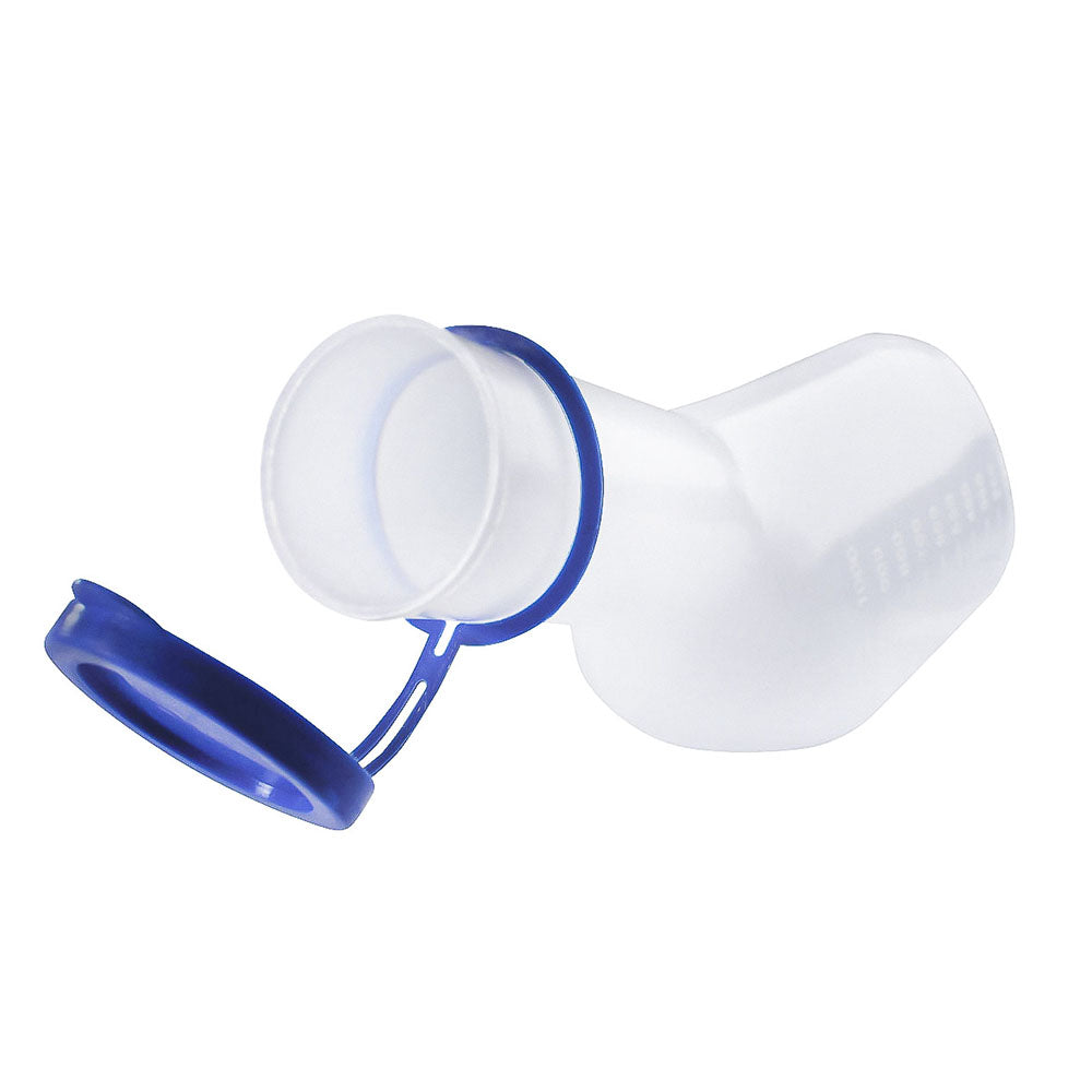 Urinflasche für Männer, aus milchigem Kunststoff, mit einem Fassungsvermögen von 1000 ml. Die Flasche hat einen breiten Hals und einen ergonomisch geformten Griff für eine einfache Handhabung. Sie nutzt einen verschlussartigen Deckel, der Verunreinigungen verhindert. Die transparente und robuste Bauweise ermöglicht eine einfache Reinigung und steril.
Bitte beachten: Diese Beschreibung ist visuell orientiert und dient zur Verbesserung der Zugänglichkeit für Nutzende im Shop.