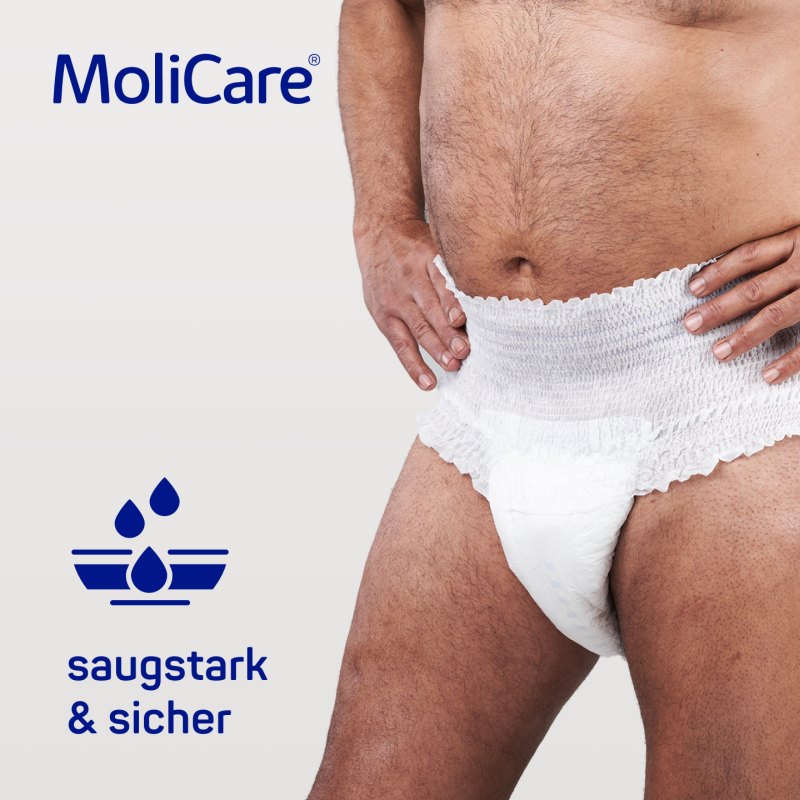 Molicare Premium Mobile 10 Tropfen in der Größe M ist ein Produkt zur Inkontinenzhilfe, abgebildet auf einem weißen Hintergrund. Die Verpackung zeigt eine auffällige blaue Farbgebung mit der Produktbezeichnung "Molicare Premium Mobile" klar und deutlich in der oberen Hälfte. Unten sind die Details zur Größe und der Anzahl der Tropfen angegeben, ergänzt durch Informationen über die Absorptionsfähigkeit.