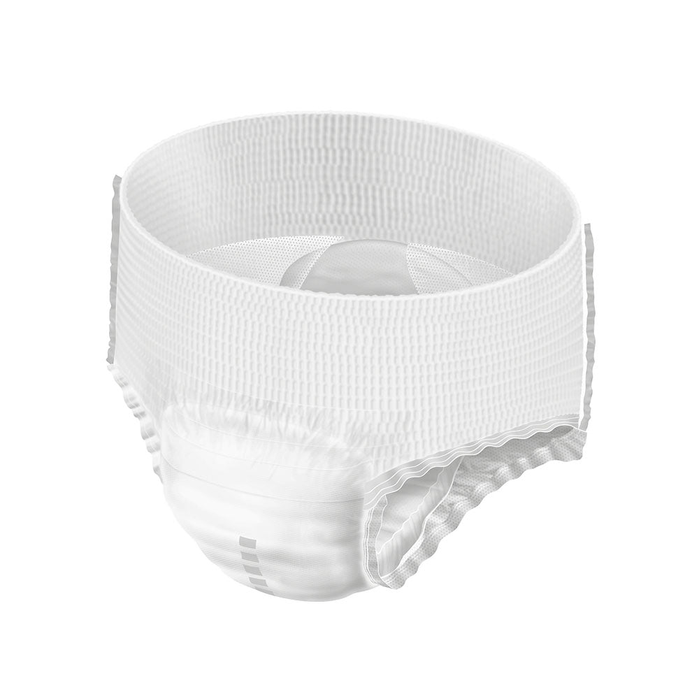 Das Bild zeigt eine Packung Molicare Premium Mobile Inkontinenzhosen in Größe XS. Die Verpackung ist durch eine transparente Folie sichtbar, die die Hosen in einem eleganten, sanften Blau präsentiert. Auf der Vorderseite sind das Produktlogo sowie wichtige Informationen über die Hosen abgebildet, darunter die Anzahl der enthaltenen Hosen und deren Anwendung. Die Hosen sind so gestaltet, dass sie diskret und komfortabel sind, ideal für Personen mit leichter bis mittlerer Inkontinenz.