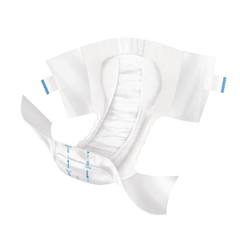 Ein Verpackungsbild des MoliCare Slip 6 Tropfen Extra Plus in Größe XL. Die Packung zeigt eine moderne, ansprechende Gestaltung mit einem Bild des Produkts auf der Vorderseite. Die Hauptfarbe ist ein sanftes Blau, das mit weißen und grünen Akzenten kombiniert ist. Auf der Vorderseite sind die Produktinformationen deutlich sichtbar, einschließlich des Namens, der Tropfenanzahl und der Größe. Das Bild vermittelt einen Eindruck von Hygiene, Sicherheit und Komfort für Menschen mit Inkontinenzbedarf.