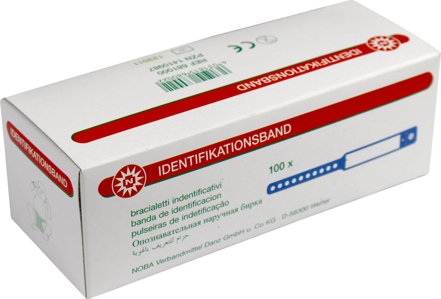 Bild zeigt eine Anordnung von bunten Identifikationsbändern für Neugeborene. Jedes Band hat eine leuchtende Farbe und ist aus einem weichen, flexiblen Material gefertigt. Die Bänder sind mit individuellen Namensetiketten versehen, die Platz für den Namen des Babys bieten. Die Bands sind in verschiedenen Größen angeordnet und einige sind überlagert, um die Vielfalt zu zeigen. Der Hintergrund ist hell und neutral, was die Farben der Bänder hervorhebt.