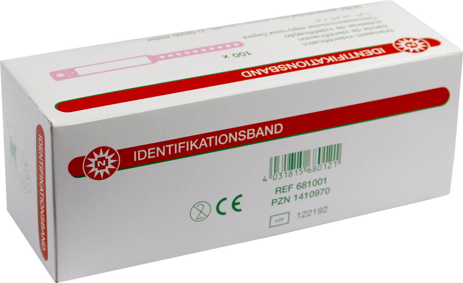 Buntes Identifikationsband für Neugeborene, das eine benutzerfreundliche Lösung zur Kennzeichnung von Säuglingen bietet. Das Band aus weichem, strapazierfähigem Material ist in lebhaften Farben gehalten, darunter Blau, Rosa und Gelb. Es zeigt Platz für den Namen des Kindes sowie weitere Informationen. Die leicht anpassbare Schnalle sorgt für sicheren Halt am Handgelenk des Säuglings.