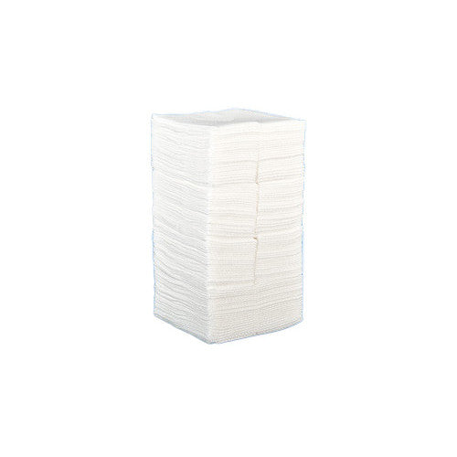 Bildbeschreibung: Produktabbildung von Noba Nobatop S Schlitzkompressen, unsteril, Größe 5 x 5 cm. Die Kompressen sind in einem transparenten, flachen Verpackungsbeutel angeordnet, der die einzelnen Schlitzkompressen sichtbar macht. Jede Kompresse ist aus weißem, saugfähigem Material gefertigt und zeigt einen zentralen Schlitz, der für die Anwendung bei Wunden geeignet ist. Die Verpackung enthält mehrere Einheiten, die ordentlich gestapelt sind.