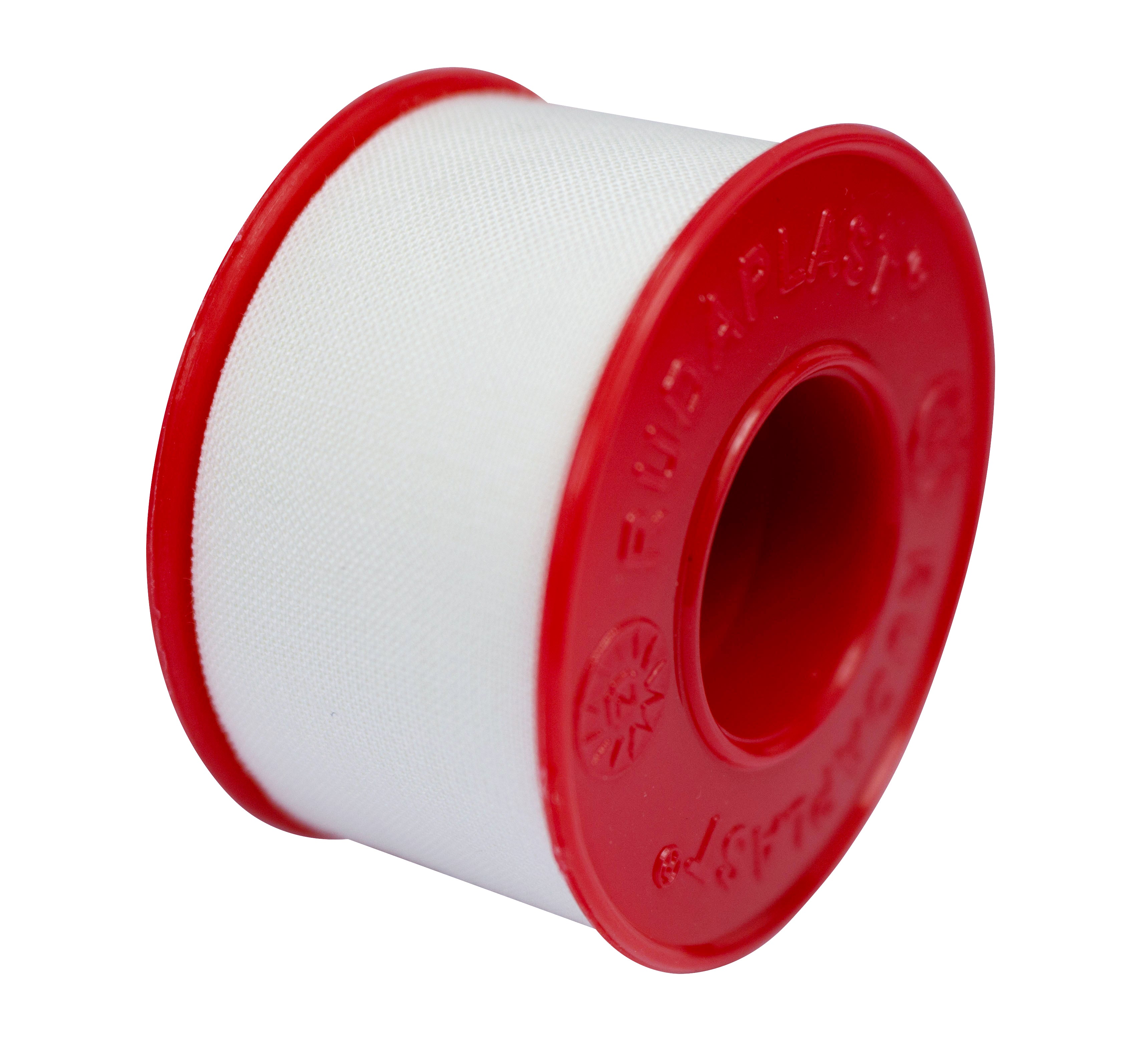 Das Bild zeigt eine Verpackung mit zehn Rollen wiederverwendbaren Fixierpflastern, die in einer transparenten Kunststoffverpackung angeordnet sind. Jede Rolle ist in einem praktischen und aufgeräumten Format gestapelt, wobei die Verpackung gut sichtbar ist. Die Fixierpflaster sind in einer neutralen Farbgebung gehalten und weisen eine strukturierte Oberfläche auf.