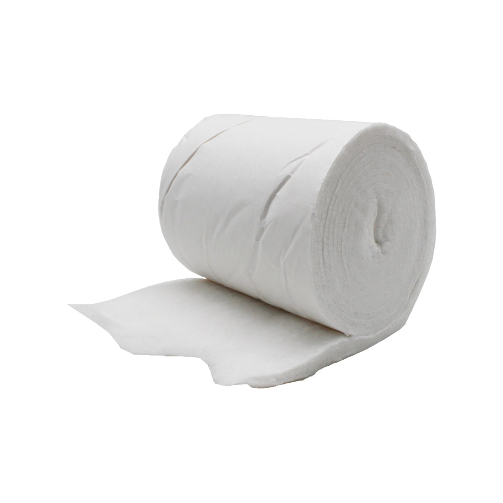 Verbandwatte, gerollt aus 100 % Baumwolle, in der Farbe Weiß. Die Rolle hat eine Breite von 10 cm und eine Länge von 2 m. Die Textur der Watte ist weich und flauschig, ideal für die Anwendung in der Wundversorgung oder als Polstermaterial. Die Verpackung ist einfach und klar gestaltet, ohne überflüssige Verzierung. In der oberen linken Ecke ist das Produktlabel gut sichtbar, das die Marke Noba zeigt. Die Watte ist gleichmäßig gewickelt und hat eine kompakte Form, die eine praktische Handhabung ermöglicht.