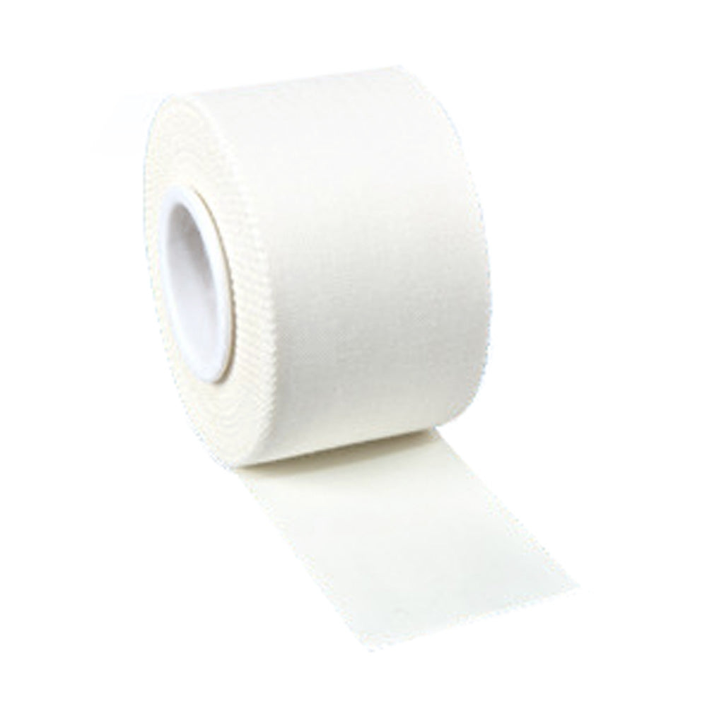 Bild eines Produkts: nobamed Rudatape, ein medizinisches Klebeband, in einer Rolle mit einer Länge von 10 Metern und einer Breite von 3,8 cm. Die Rolle ist vollständig sichtbar und in einem neutralen, weißen Farbton gehalten. Auf der Verpackung sind keine zusätzlichen Schriftzüge oder Grafiken zu sehen. Der Hintergrund ist hell und sorgt für einen klaren Kontrast zum Produkt. Das Klebeband ist gut für elastische Tapete geeignet und wird häufig in der Physiotherapie und Sportmedizin verwendet.