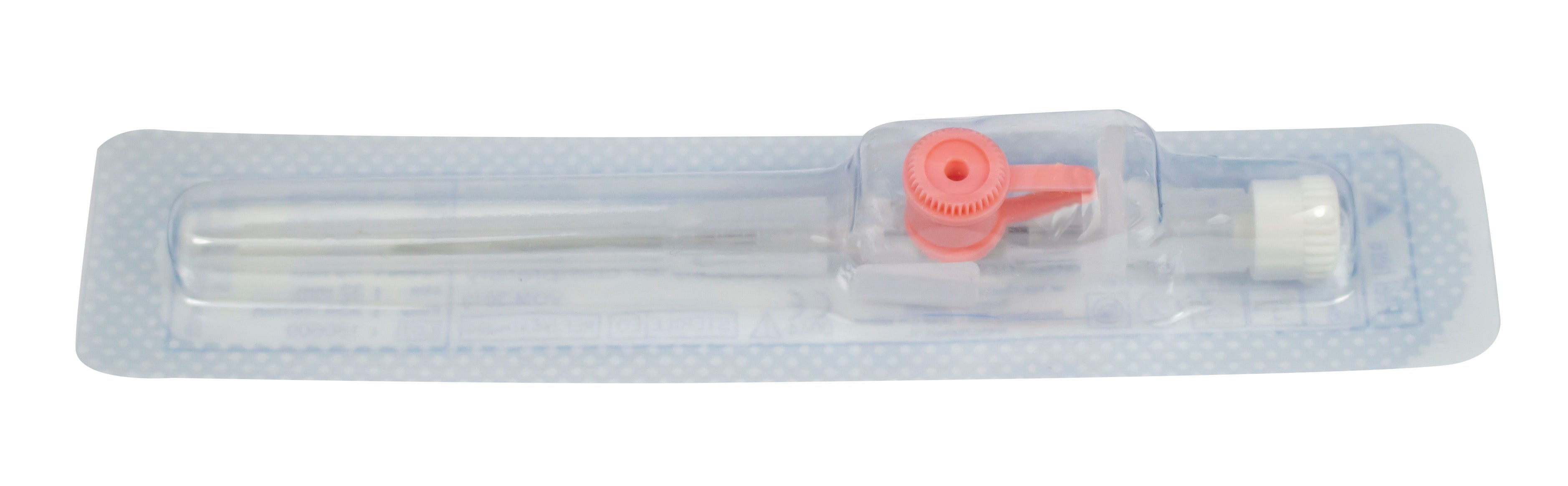 Bild zeigt eine Packung mit 50 sterilen Romed IV-Katheter Venenverweilkanülen in unterschiedlichen Größen. Die Packung ist transparent und gibt einen klaren Blick auf die Kanülen, die in einem weiß-blauen Design gestaltet sind. Jede Kanüle ist sorgfältig in einem separaten Slot untergebracht, um Beschädigungen zu vermeiden. Auf der Verpackung sind wichtige Informationen abgebildet, darunter die Marke "Romed", die Produktbezeichnung sowie das sterile Symbol.