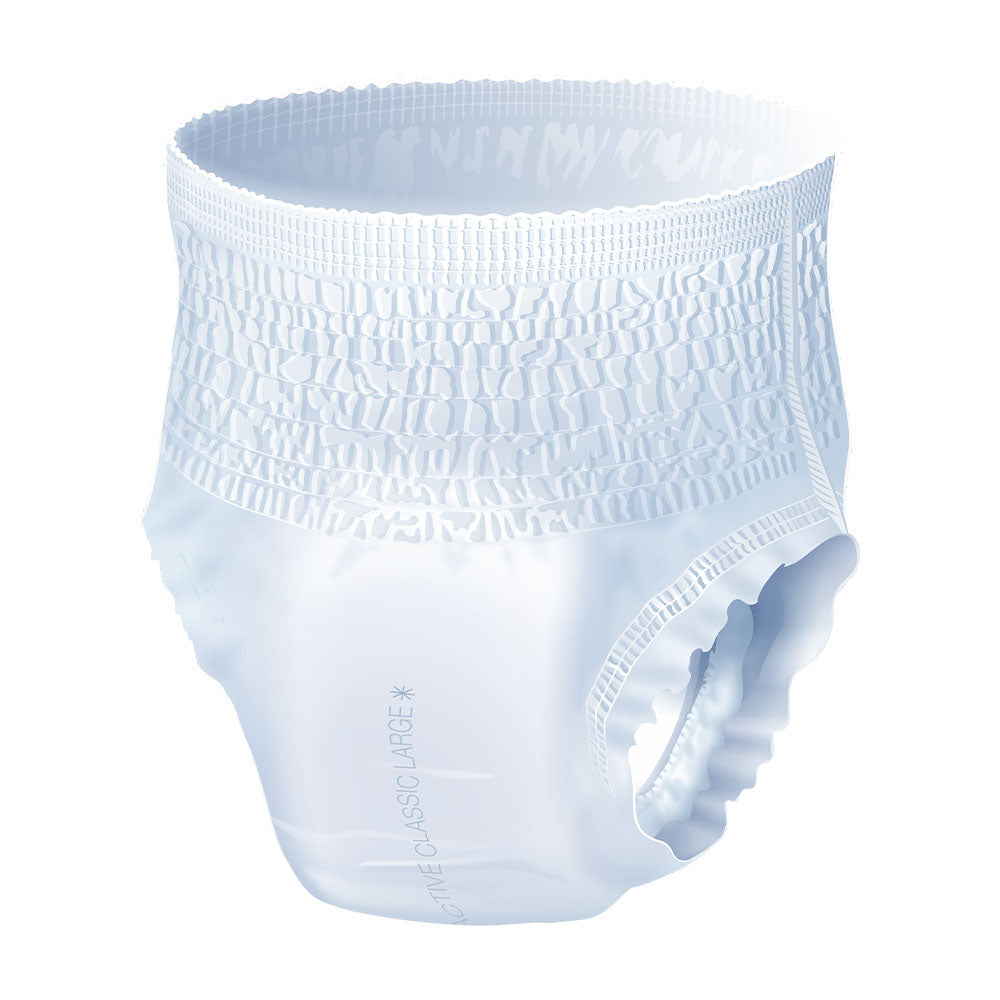 Frontalansicht einer einzeln entnommenen Seni Active Normal Medium Inkontinenzpants.