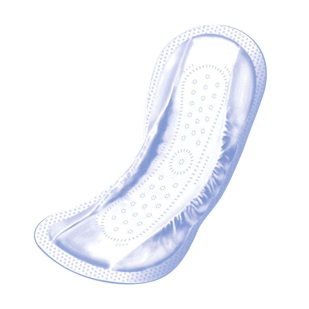 Frontalansicht einer einzeln entnommenen Seni Control Normal Inkontinenzeinlage.