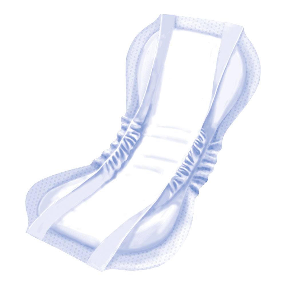 Frontalansicht einer einzeln entnommenen Seni Control Super Inkontinenzeinlage.