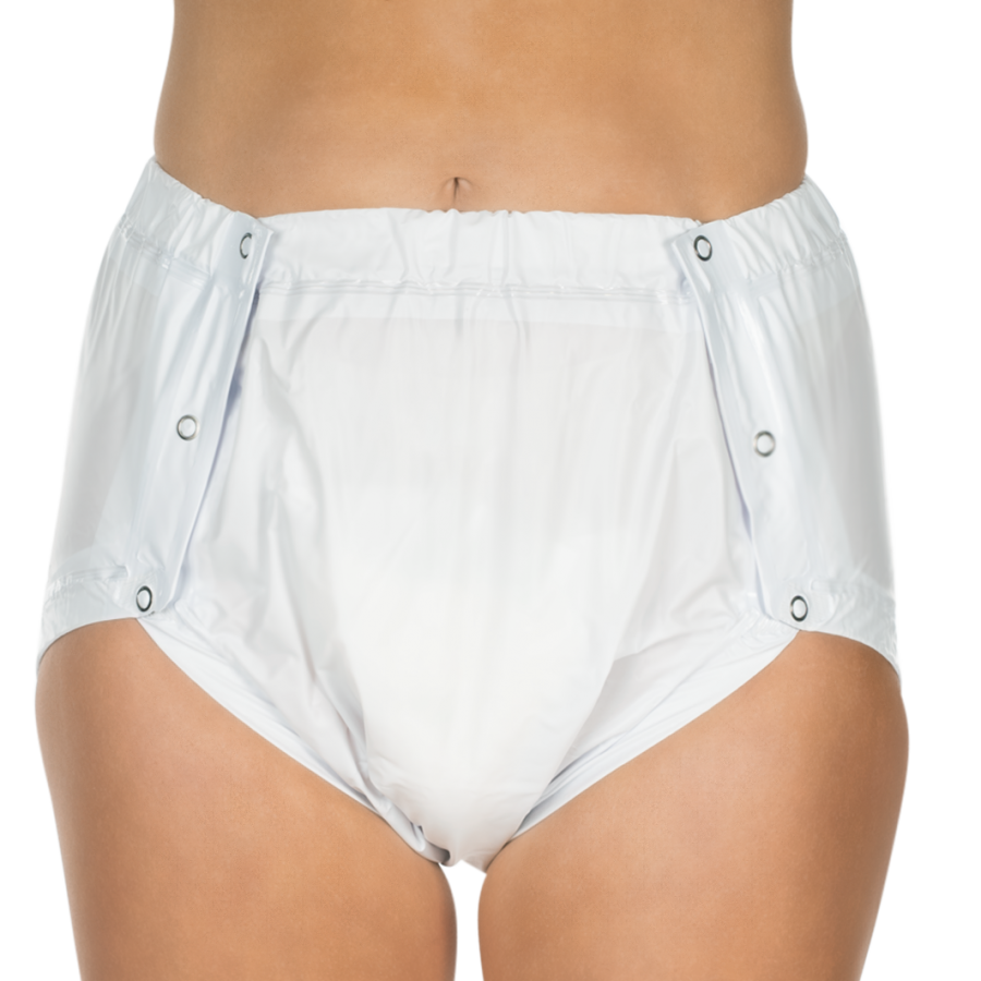 Bild eines weißen Suprima PU-Slips in Schlupfform, Größe 38. Der Slip besteht aus einem strapazierfähigen Polyester-Netzmaterial, das für eine angenehme Passform sorgt. Das Design zeigt eine klare, neutrale Farbgebung, die vielseitig einsetzbar ist. Der Bund ist elastisch für zusätzlichen Komfort. Das Produkt ist auf einem weißen Hintergrund abgebildet, was die Details und die Struktur des Materials hervorhebt. Ideal für den täglichen Gebrauch oder als Unterwäsche.