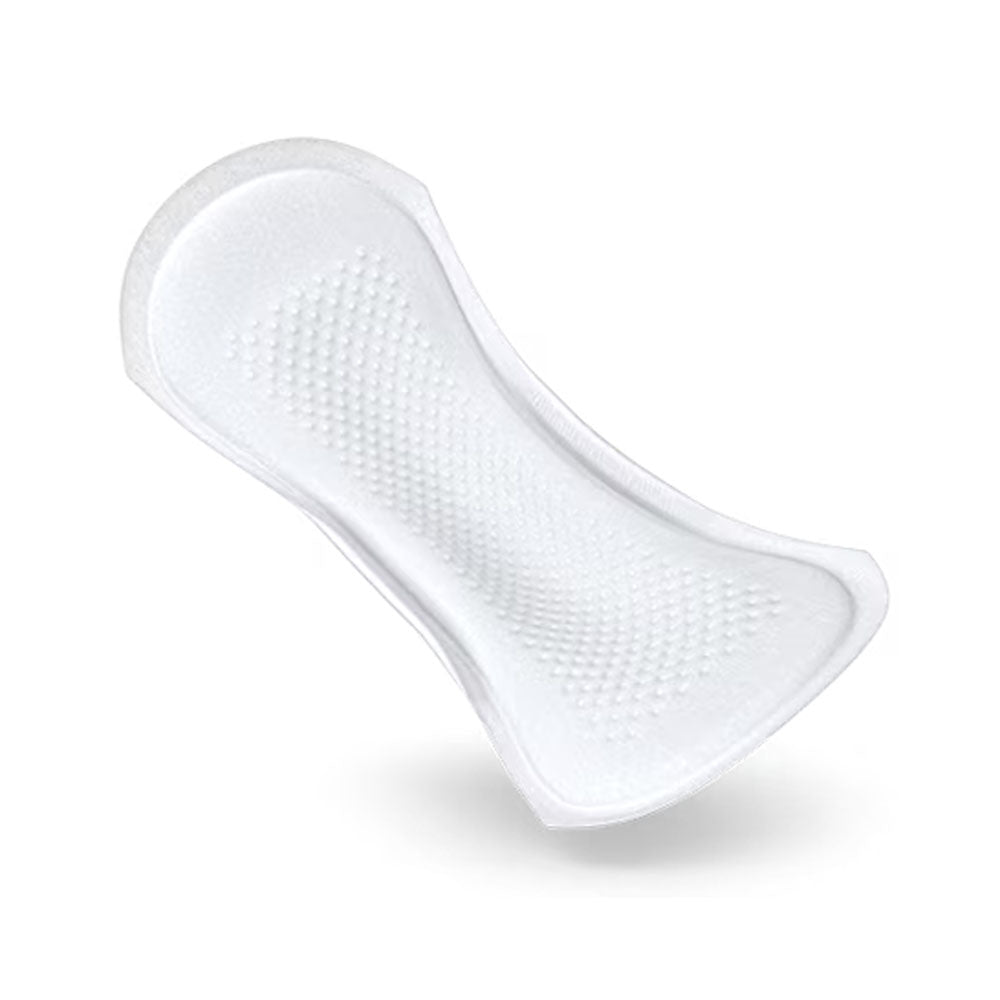 Frontalansicht einer einzeln entnommenen Tena Comfort Mini Super Inkontinenzeinlage.