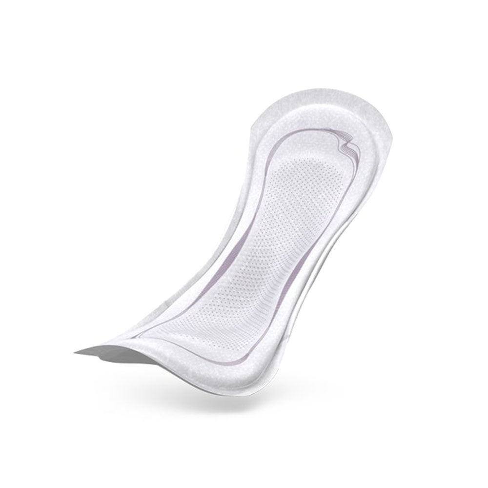 Packung der TENA Lady Discreet Extra Inkontinenzeinlagen in blauer Farbgestaltung mit klarer Kennzeichnung. Die Vorderseite zeigt das Produktlogo und hebt die wichtigsten Eigenschaften wie Saugfähigkeit und Diskretion hervor. Die Einlagen sind speziell für die feminine Hygiene entwickelt und bieten zusätzlichen Schutz bei leichter bis mittlerer Blasenschwäche. Im Hintergrund ist eine sanfte, beruhigende Farbgebung zu erkennen, die Vertrauen und Qualität ausstrahlt.