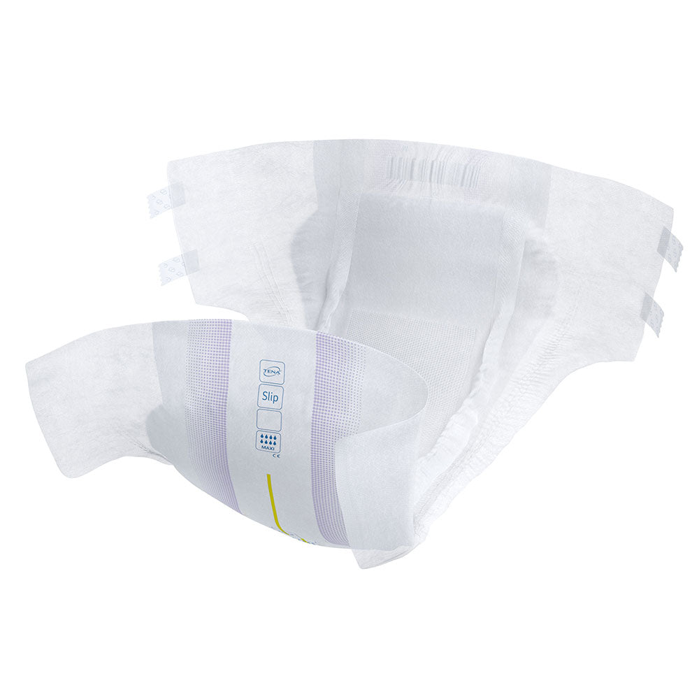 Frontalansicht eines einzeln entnommenen Tena Slip Maxi Medium Inkontinenzslips.