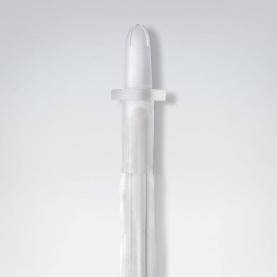 Frontalansicht der Spitze eines VaPro Einmalkatheters.