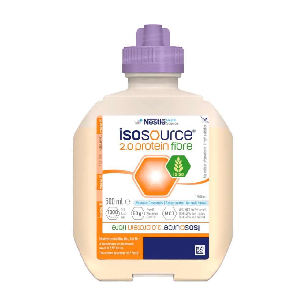 Flasche Isosource 2.0 Protein Fibre (500 ml) von Nestlé Health Science, neutraler Geschmack